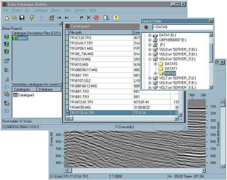 LEA Catalogue Builder screenshot - file system search