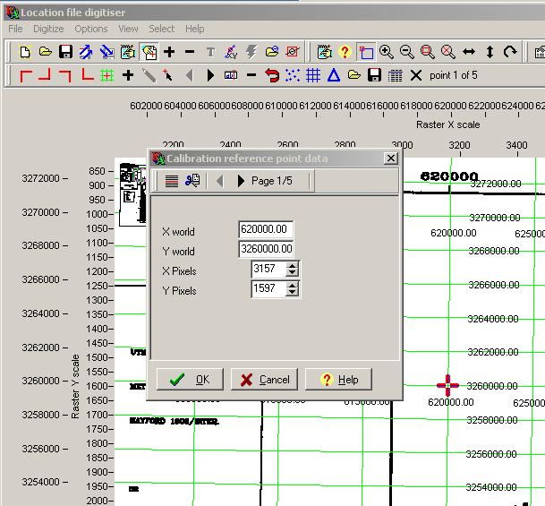 LOCDIG calibrating screenshot